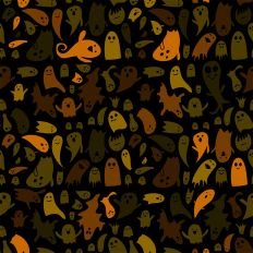 Ghost Pattern - Black, Yellow, Orange