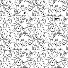 Ghost Pattern - Black and White