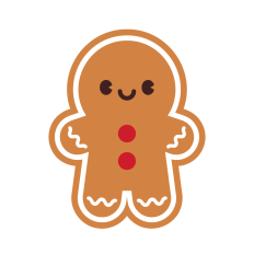 Cute Gingerbread Man SVG | Christmas SVG