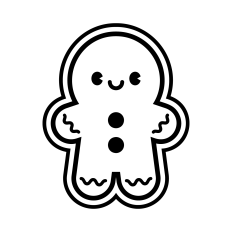 Cute Gingerbread Man SVG | Christmas SVG