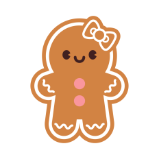 Cute Gingerbread Woman SVG | Christmas SVG