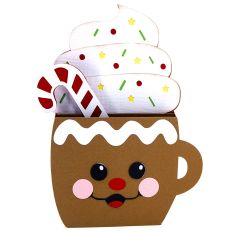 Cocoa Mug Gingerbread Box Card