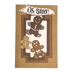 Gingerbread Family 3D Shadowbox Card 4X6