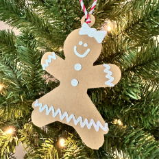 Gingerbread Girl Paper Ornament