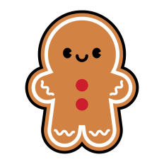 Gingerbread Man SVG | Christmas Clipart