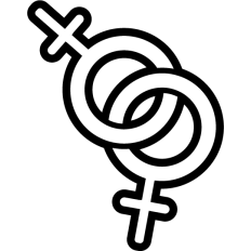 girl and girl lgbtq symbol