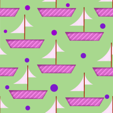 Pink boats on a khaki background printable pattern