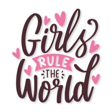 Girls Rule The World SVG Quote