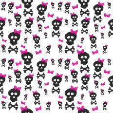 Cute Skull and Crossbones with Bow