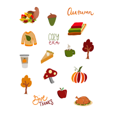 Give Thanks - Thanksgiving & Autumn Sticker Sheet