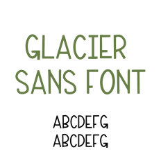 Glacier Sans Serif Font, Sans Serif Font, Handwritten Font, Marker Font