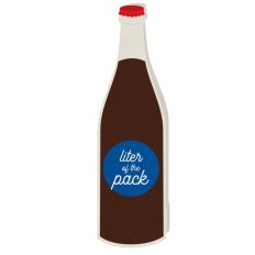 Liter of the Pack retro pop bottle card