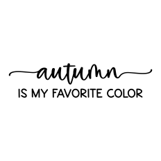 autumn is my favorite color