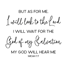 but as for me i will look to the lord