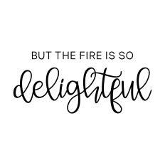 but the fire is so delightful