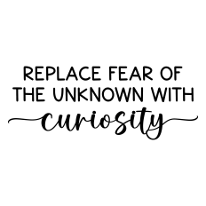 replace fear of the unknown with curiosity