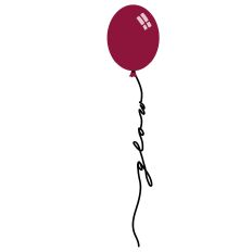 GLOW STRING ON MERLOT RED BALLOON – RABEA BILZ