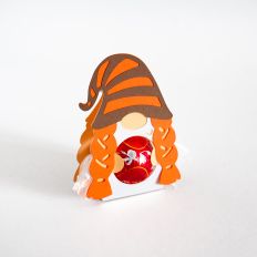 Thanksgiving gnome girl candy holder