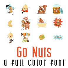 Go Nuts Full Color Font