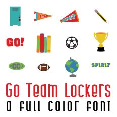 Go Team Lockers Full Color Font