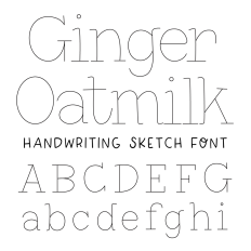 BFC Ginger Oatmilk Sketch Handwriting Sketch Pen Font