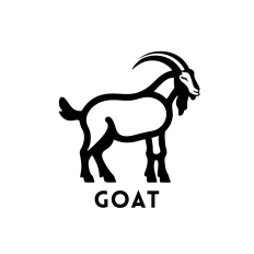 Mountain Goat Silhouette Vector - Modern Minimalist Design