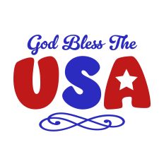 God Bless the USA Patriotic Design