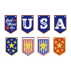 God Bless the USA Patriotic Banner SVG