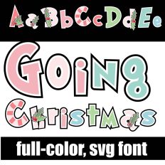 Going Christmas Pastel Color Font