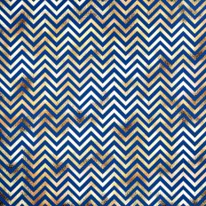 Navy Blue and Gold Foiled Chevron Background Pattern
