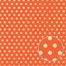 Orange and Gold Glitter Polkadot Background Pattern