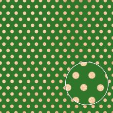Green and Gold Glitter Polkadot Background Pattern