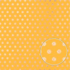 Yellow and Gold Glitter Polkadot Background Pattern