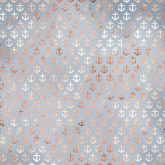 Gray and Gold Foil Anchor Background