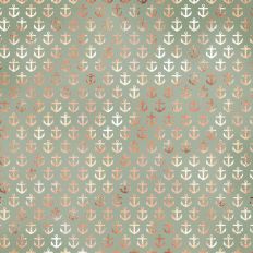 Sage and Gold Foil Anchor Background