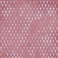 Purple and Gold Foil Cross Background