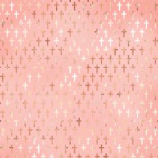 Blush and Gold Foil Cross Background