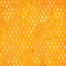 Yellow and Gold Foil Cross Background