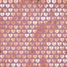 Purple and Gold Foil Heart Cross Background