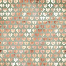Sage and Gold Foil Heart Cross Background