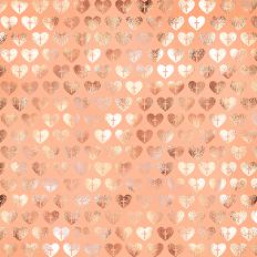 Peach and Gold Foil Heart Cross Background