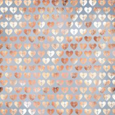 Gray and Gold Foil Heart Cross Background