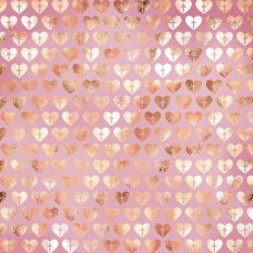 Lilac and Gold Foil Heart Cross Background