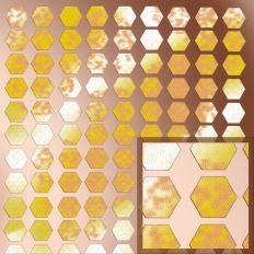 Golden Hexagons Pattern