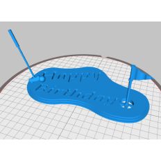 Golf Themed Happy Birthday Snap Kit – 3D Print