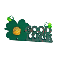 Good Luck Rocher holder with Clovers