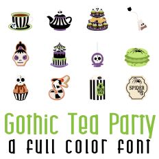 Gothic Tea Party Full Color Font