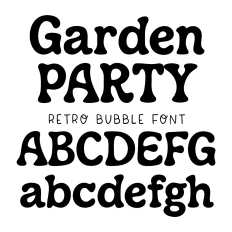 Garden Party Retro Bubble Sans Font