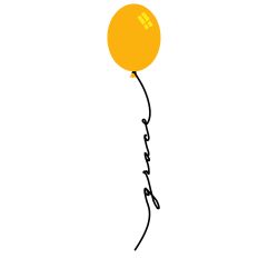 GRACE STRING ON LIGHT ORANGE BALLOON – RABEA BILZ