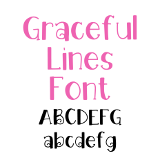 Graceful Lines Font, Cute Handwritten Font